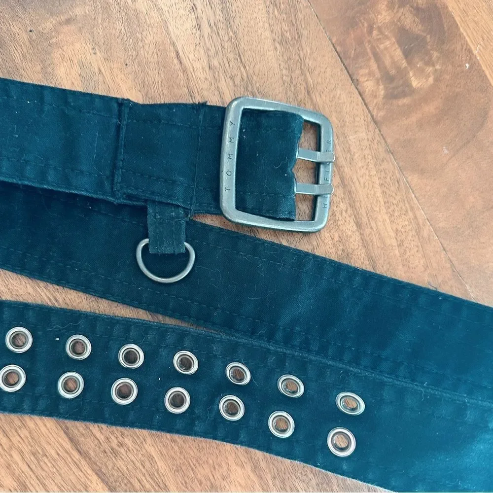 ✨3/$10✨ Vintage Tommy Hilfiger Black Fabric Belt